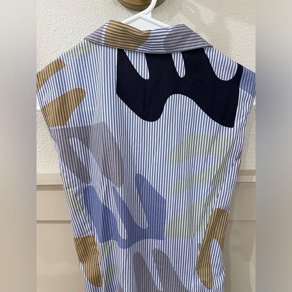 Lafayette 148 New York Patterned Sleeveless Dress Size M - Picture 11 of 11